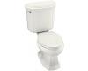 Kohler Portrait K-3591-U-0 White Elongated Toilet with Left-Hand Trip Lever and Insuliner Tank Liner