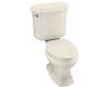 Kohler Portrait K-3591-U-S1 Biscuit Satin Elongated Toilet with Left-Hand Trip Lever and Insuliner Tank Liner