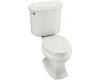 Kohler Portrait K-3591-U-S2 White Satin Elongated Toilet with Left-Hand Trip Lever and Insuliner Tank Liner