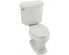 Kohler Portrait K-3591-U-W2 Earthen White Elongated Toilet with Left-Hand Trip Lever and Insuliner Tank Liner