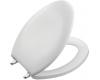 Kohler Bancroft K-4685-AF-0 White Elongated Toilet Seat with Vibrant French Gold Hinges