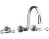 Kohler Revival K-T16106-4A-BN Vibrant Brushed Nickel Wall-Mount Faucet Trim with Traditional Lever Handles