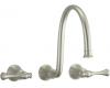 Kohler Revival K-T16107-4A-BN Vibrant Brushed Nickel Wall-Mount Faucet Trim with Traditional Lever Handles