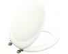 Kohler Revival K-4615-AF-0 White Toilet Seat with Vibrant French Gold Hinges