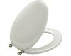 Kohler Revival K-4615-AF-95 Ice Grey Toilet Seat with Vibrant French Gold Hinges