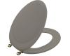 Kohler Revival K-4615-AF-K4 Cashmere Toilet Seat with Vibrant French Gold Hinges