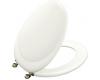 Kohler Revival K-4615-AF-S2 White Satin Toilet Seat with Vibrant French Gold Hinges