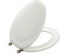 Kohler Revival K-4615-AF-W2 Earthen White Toilet Seat with Vibrant French Gold Hinges