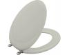 Kohler Revival K-4615-BN-95 Ice Grey Toilet Seat with Vibrant Brushed Nickel Hinges