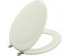 Kohler Revival K-4615-BN-NG Tea Green Toilet Seat with Vibrant Brushed Nickel Hinges