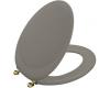 Kohler Revival K-4615-BR-K4 Cashmere Toilet Seat with Vibrant Polished Brass Hinges