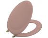 Kohler Revival K-4615-BV-45 Wild Rose Toilet Seat with Vibrant Brushed Bronze Hinges