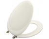 Kohler Revival K-4615-BV-58 Thunder Grey Toilet Seat with Vibrant Brushed Bronze Hinges