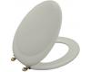 Kohler Revival K-4615-BV-95 Ice Grey Toilet Seat with Vibrant Brushed Bronze Hinges