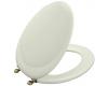 Kohler Revival K-4615-BV-NG Tea Green Toilet Seat with Vibrant Brushed Bronze Hinges