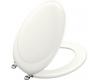 Kohler Revival K-4615-CP-0 White Toilet Seat with Polished Chrome Hinges