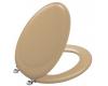 Kohler Revival K-4615-CP-33 Mexican Sand Toilet Seat with Polished Chrome Hinges