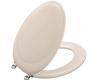 Kohler Revival K-4615-CP-55 Innocent Blush Toilet Seat with Polished Chrome Hinges