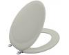 Kohler Revival K-4615-G-95 Ice Grey Toilet Seat with Brushed Chrome Hinges