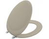 Kohler Revival K-4615-G-G9 Sandbar Toilet Seat with Brushed Chrome Hinges