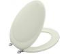 Kohler Revival K-4615-G-NG Tea Green Toilet Seat with Brushed Chrome Hinges