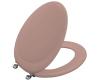 Kohler Revival K-4615-SN-45 Wild Rose Toilet Seat with Vibrant Polished Nickel Hinges