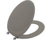 Kohler Revival K-4615-SN-K4 Cashmere Toilet Seat with Vibrant Polished Nickel Hinges