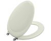 Kohler Revival K-4615-SN-NG Tea Green Toilet Seat with Vibrant Polished Nickel Hinges