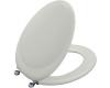 Kohler Revival K-4615-SN-W2 Earthen White Toilet Seat with Vibrant Polished Nickel Hinges