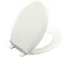 Kohler Cachet K-4639-0 White Quiet-Close Round-Front Toilet Seat with Quick-Release Functionality