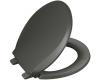 Kohler Cachet K-4639-58 Thunder Grey Quiet-Close Round-Front Toilet Seat with Quick-Release Functionality