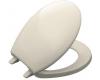 Kohler Bancroft K-4644-47 Almond Round-Front Toilet Seat with Color-Matched Plastic Hinges