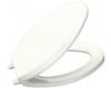 Kohler Lustra K-4652-A-0 White Closed-Front Toilet Seat with Antimicrobial Agent