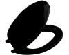Kohler French Curve K-4653-7 Black Black Elongated, Closed-Front Toilet Seat and Cover