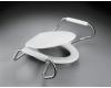 Kohler Lustra K-4655-A-0 White Elongated, Closed-Front Toilet Seat with Antimicrobial Agent and Support Arms
