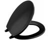 Kohler Brevia K-4658-7 Black Black Round-Front Toilet Seat