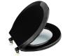 Kohler Lustra K-4662-7 Black Black Round, Closed-Front Toilet Seat and Cover without Antimicrobial Agent
