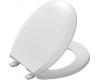 Kohler Lustra K-4662-A-0 White Round, Closed-Front Toilet Seat and Cover with Antimicrobial Agent