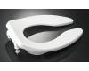 Kohler Lustra K-4666-SA-0 White Toilet Seat with Self-Sustaining Check Hinge and Antimicrobial Agent