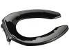 Kohler Lustra K-4671-C-7 Black Black Elongated Toilet Seat with Open-Front and Check Hinge