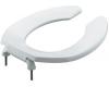 Kohler Lustra K-4680-CA-0 White Round Toilet Seat with Check Hinge and Antimicrobial Agent