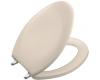 Kohler Bancroft K-4685-CP-55 Innocent Blush Elongated Toilet Seat with Polished Chrome Hinges