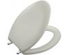 Kohler Bancroft K-4685-CP-95 Ice Grey Elongated Toilet Seat with Polished Chrome Hinges