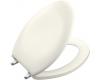 Kohler Bancroft K-4685-CP-96 Biscuit Elongated Toilet Seat with Polished Chrome Hinges