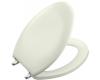 Kohler Bancroft K-4685-CP-NG Tea Green Elongated Toilet Seat with Polished Chrome Hinges