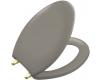 Kohler Bancroft K-4685-PB-K4 Cashmere Elongated Toilet Seat with Vibrant Polished Brass Hinges