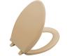 Kohler Cachet K-4688-33 Mexican Sand Elongated, Closed-Front Toilet Seat with Cover and Plastic Hinges