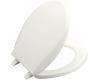 Kohler Cachet K-4689-0 White Round, Closed-Front Plastic Toilet Seat with Cover and Plastic Hinges