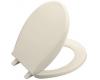 Kohler Cachet K-4689-47 Almond Round, Closed-Front Plastic Toilet Seat with Cover and Plastic Hinges