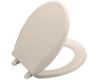 Kohler Cachet K-4689-55 Innocent Blush Round, Closed-Front Plastic Toilet Seat with Cover and Plastic Hinges